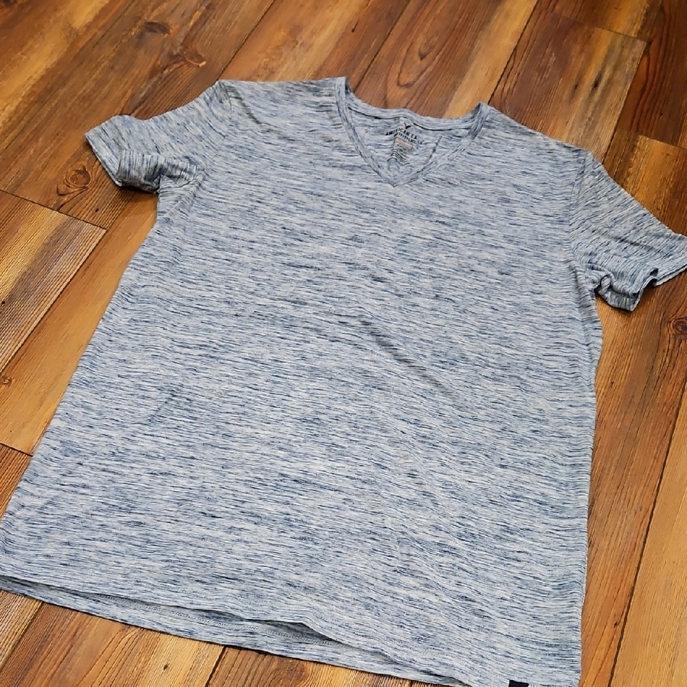 American Eagle Outfitters Blue V-Neck T-Shirt